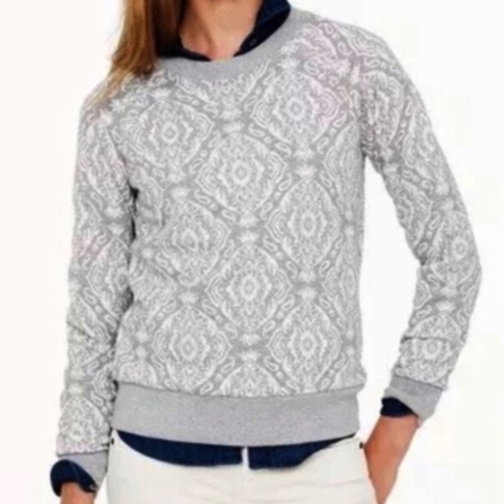 J Crew Damask Medallion printed sweatshirt
